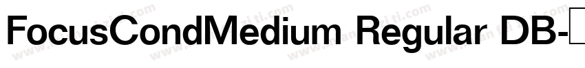 FocusCondMedium Regular DB字体转换